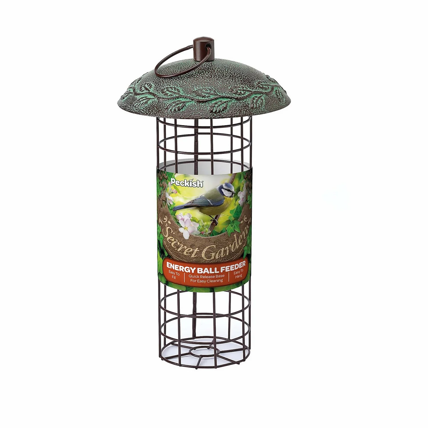Peckish Secret Garden Energy Ball Metal Wild Bird Feeder