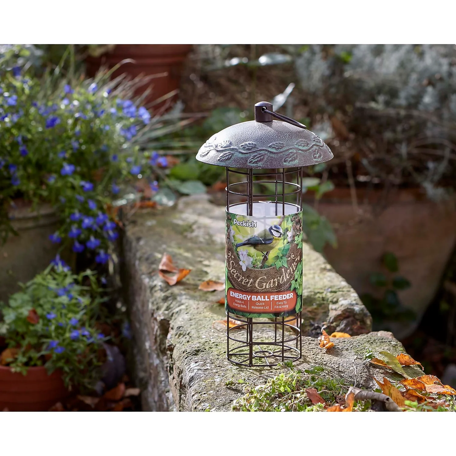 Peckish Secret Garden Energy Ball Metal Wild Bird Feeder - Image 5