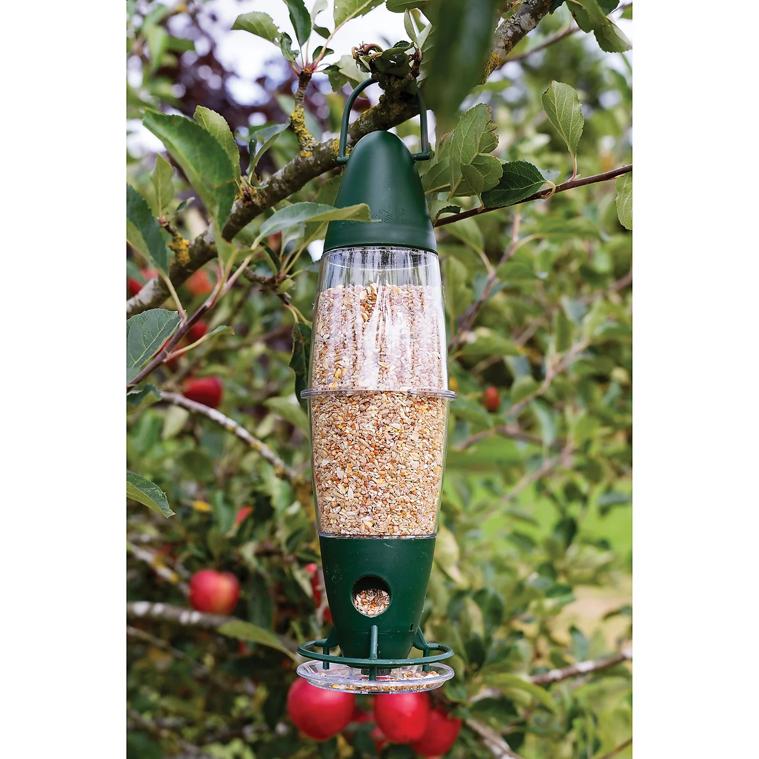 Peckish 3 Port Seed & Nyjer Feeder For Wild Birds - Green - Image 3