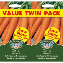Mr. Fothergill's Carrot Nantes 5 Bumper Pack Seeds