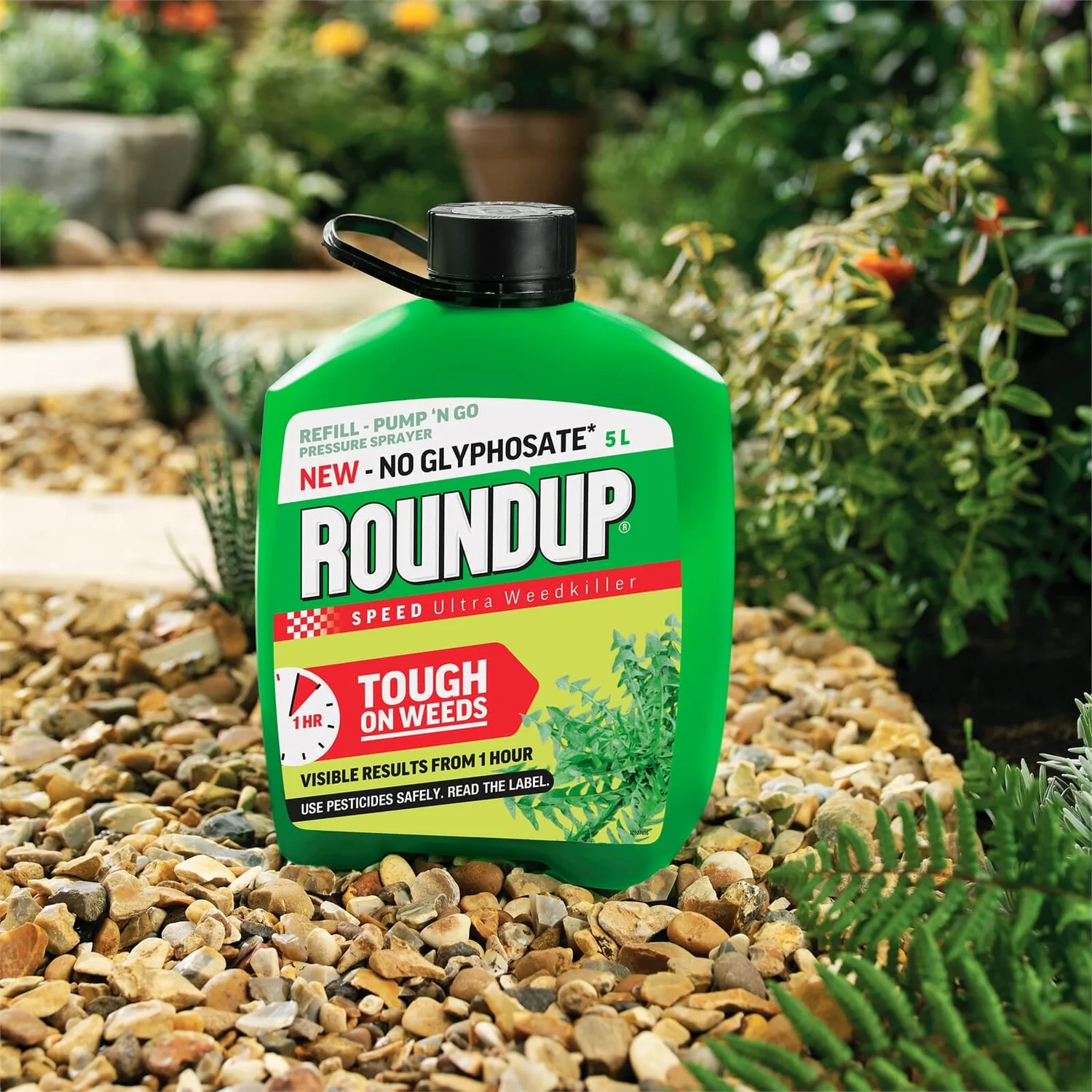 Roundup Speed Ultra Ready To Use Pump N Go Weedkiller Refill - 5L - Image 3