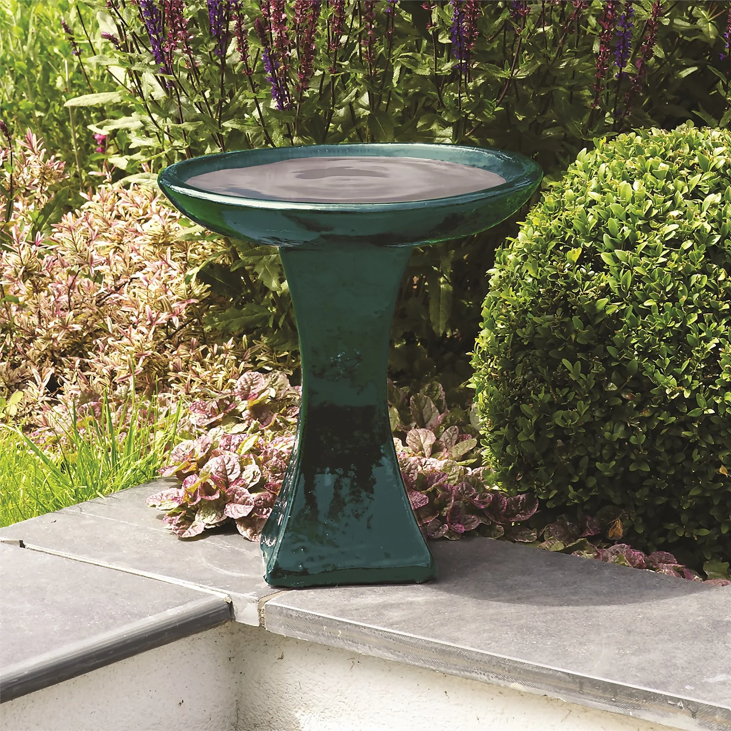 Chiswick Green Glazed Bird Bath - Image 2