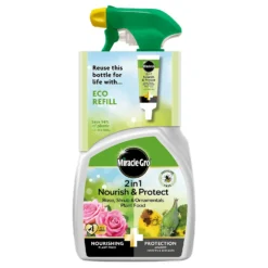 Miracle-Gro® 2 In 1 Nourish & Protect Rose, Shrub & Ornamental Ready To Use Plant Food - 800ml